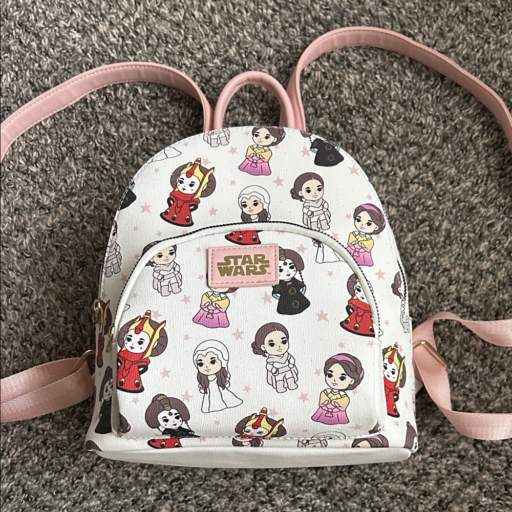 Star Wars Padme Character Backpack with Pink Straps